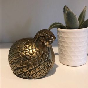 Vintage Brass Quail